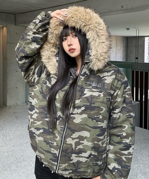 カモフラージュレタリングファージャケット（その他アウター）｜KsG