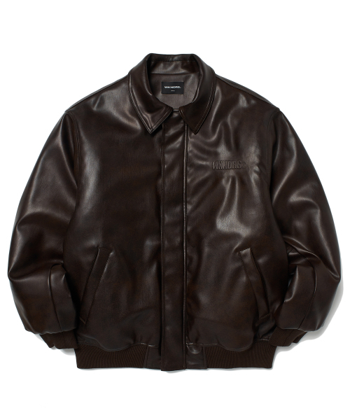 WKNDRS(ウィーキャンドース)の「PIERROT LEATHER JK (BROWN)(ライダースジャケット・レディース・その他・MEDIUM/LARGE/X-LARGE)」の1枚目の写真
