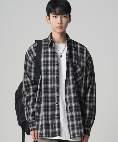 AVANDRESS(アバンドレス )の「Smith Overfit Check Shirt BLACK(シャツ/ブラウス・レディース・ブラック・LARGE/MEDIUM/X-LARGE/SMALL)」の8枚目の写真
