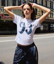 ニュ93ロゴクロップTシャツ_ライトグレー