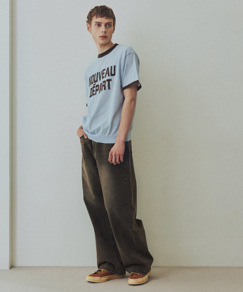 NODU（ノードユー）の「ワイドウォッシングデニムパンツ[ブラウン]（デニムパンツ・メンズ・その他・SMALL/MEDIUM/LARGE）」の5枚目の写真