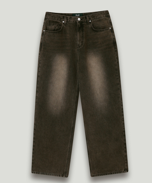 NODU（ノードユー）の「ワイドウォッシングデニムパンツ[ブラウン]（デニムパンツ・メンズ・その他・SMALL/MEDIUM/LARGE）」の7枚目の写真