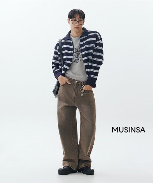 NODU（ノードユー）の「ワイドウォッシングデニムパンツ[ブラウン]（デニムパンツ・メンズ・その他・SMALL/MEDIUM/LARGE）」の12枚目の写真