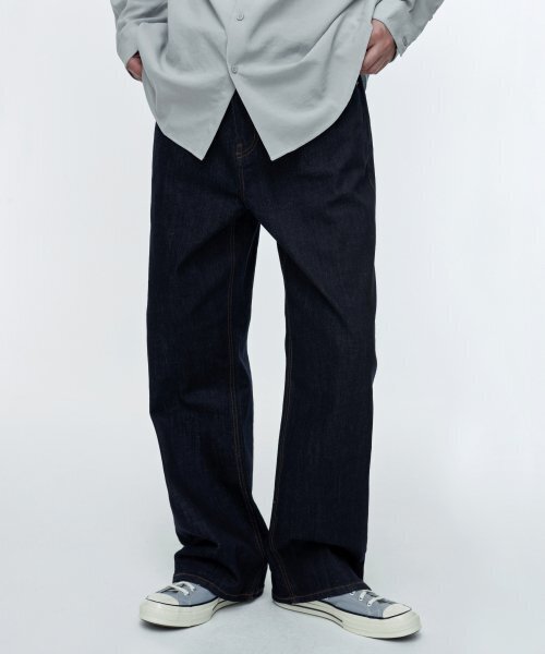 MUSINSA STANDARD（ムシンサスタンダード）の「KIPAS ワイドデニムパンツ [ディープインディゴ]（デニムパンツ・メンズ・その他・40/38/42/36/34/28/29/32/30/31/33/26/27）」の3枚目の写真