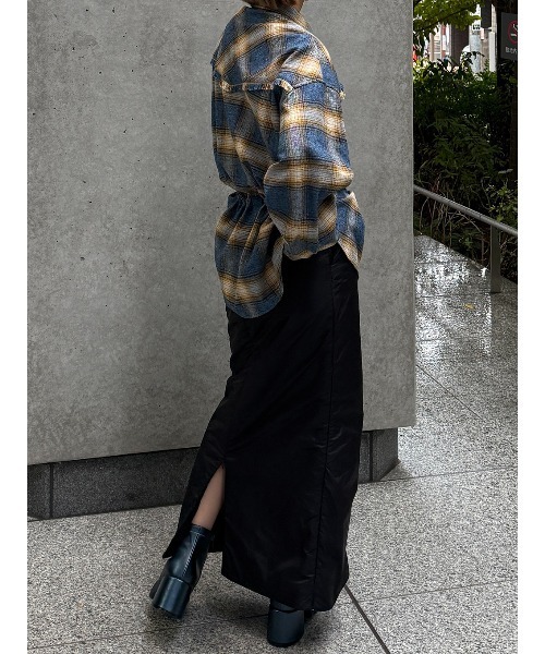 ELCHELE(エルチェレ)の「BLOUSING CHECK SHIRT(シャツ/ブラウス・レディース・ブラウン/グリーン/ブルー・FREE)」の5枚目の写真