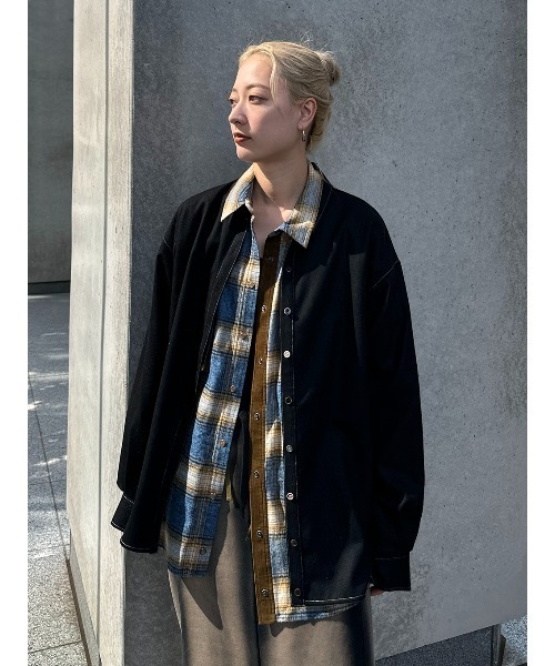 ELCHELE(エルチェレ)の「BLOUSING CHECK SHIRT(シャツ/ブラウス・レディース・ブラウン/グリーン/ブルー・FREE)」の7枚目の写真