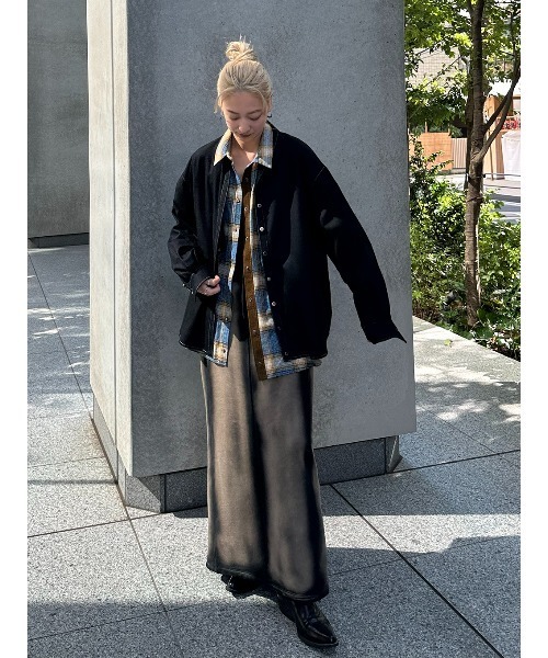 ELCHELE(エルチェレ)の「BLOUSING CHECK SHIRT(シャツ/ブラウス・レディース・ブラウン/グリーン/ブルー・FREE)」の8枚目の写真