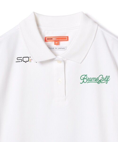 BEAMS GOLF(ビームスゴルフ)の「〈WOMEN〉 ORANGE LABEL / USシリーズ SQR ストレッチ鹿の子 ポロシャツ(吸水速乾・UVカット)(ポロシャツ・レディース・ネイビー/ホワイト・LARGE/SMALL/MEDIUM)」の5枚目の写真