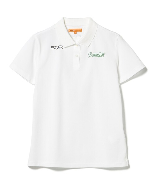 BEAMS GOLF(ビームスゴルフ)の「〈WOMEN〉 ORANGE LABEL / USシリーズ SQR ストレッチ鹿の子 ポロシャツ(吸水速乾・UVカット)(ポロシャツ・レディース・ネイビー/ホワイト・LARGE/SMALL/MEDIUM)」の12枚目の写真