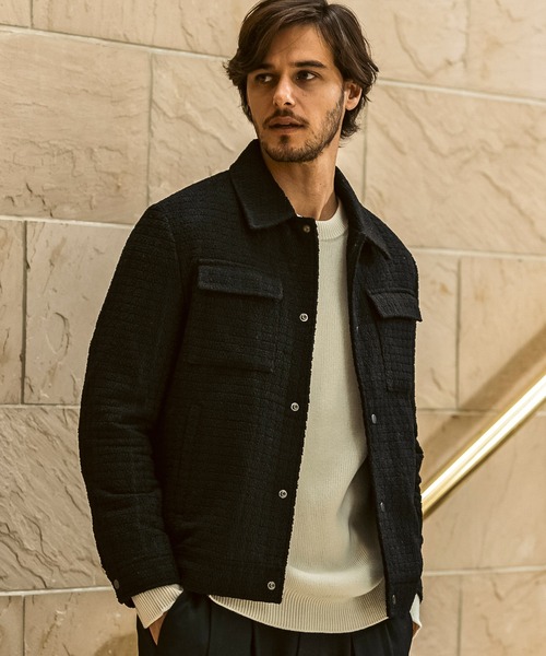 AKM Contemporary（エイケイエムコンテンポラリー）の「【WEB・直営店限定】AKM Contemporary(エイケイエムコンテンポラリー)ワッフル フラップポケット ダウンジャケット(保温性/軽量)（ダウンジャケット/コート・メンズ・ブラック/ベージュ・M/L/XL）」の9枚目の写真