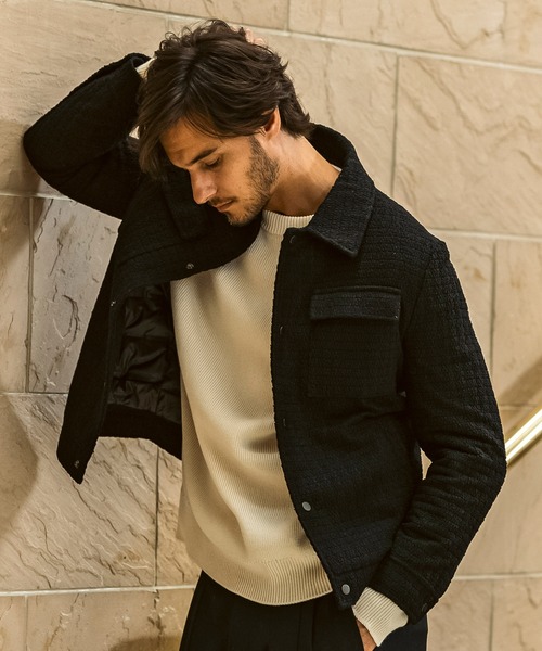 AKM Contemporary（エイケイエムコンテンポラリー）の「【WEB・直営店限定】AKM Contemporary(エイケイエムコンテンポラリー)ワッフル フラップポケット ダウンジャケット(保温性/軽量)（ダウンジャケット/コート・メンズ・ブラック/ベージュ・M/L/XL）」の10枚目の写真