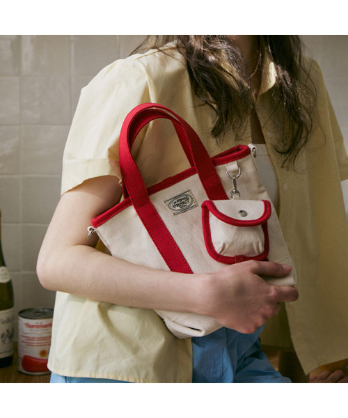 LAP（ラップ）の「EVERYDAY CANVAS TOTE BAG AR7AB401（トートバッグ・レディース・ネイビー/レッド・FREE）」の15枚目の写真