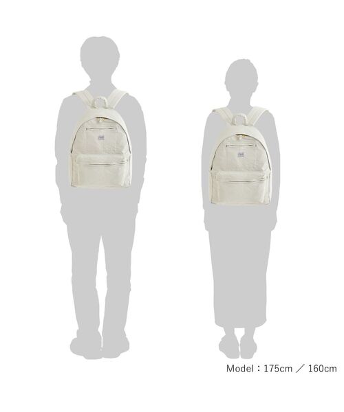 PORTER（ポーター）の「マイル デイパック（バックパック/リュック・メンズ・オフホワイト/ブラック・FREE）」の3枚目の写真