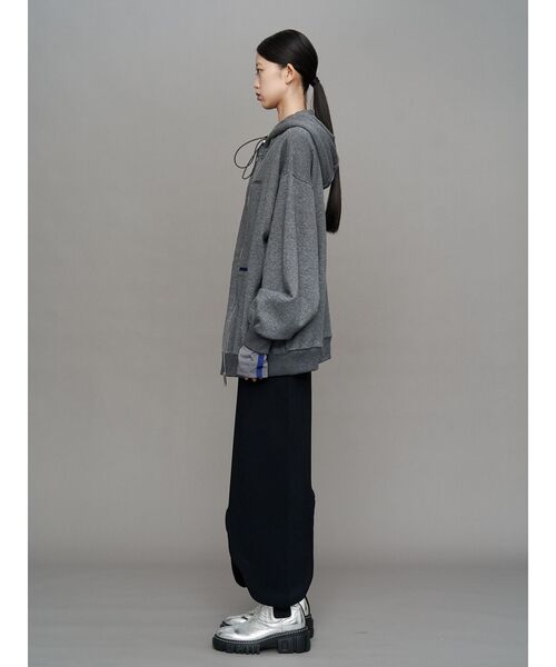 UN3D.（アンスリード）の「ARM COVER DOCKING ZIPUP HOODIE / アームカバードッキングジップアップフーディー（パーカー・レディース・ホワイト/ブラック/グレー・44/38）」の12枚目の写真