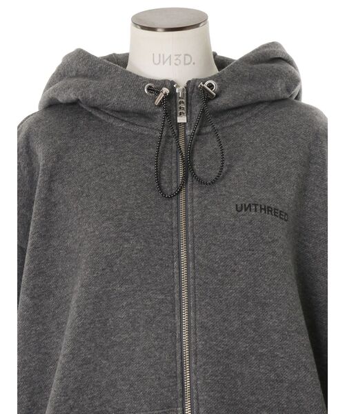 UN3D.（アンスリード）の「ARM COVER DOCKING ZIPUP HOODIE / アームカバードッキングジップアップフーディー（パーカー・レディース・ホワイト/ブラック/グレー・44/38）」の18枚目の写真