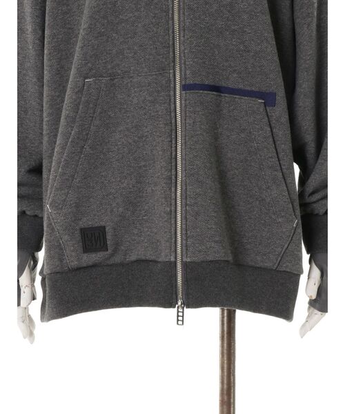 UN3D.（アンスリード）の「ARM COVER DOCKING ZIPUP HOODIE / アームカバードッキングジップアップフーディー（パーカー・レディース・ホワイト/ブラック/グレー・44/38）」の22枚目の写真