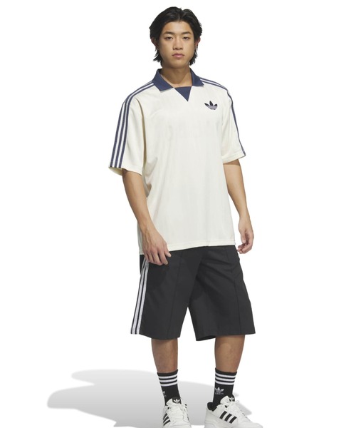 adidas(アディダス)の「adidas COLLARED GOALIE / アディダス 襟付きゴーリートップ(ポロシャツ・メンズ・ホワイト・S/M/L/XL/XXL)」の9枚目の写真