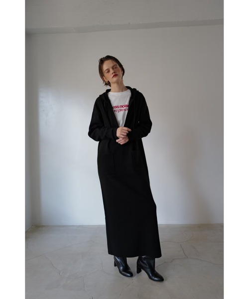 TRUNC(トランクエイティーエイト)の「Hoodie Knit Dress(ワンピース・レディース・ブラウン/ブラック・FREE)」の13枚目の写真