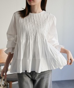 Curensology(カレンソロジー)/レイヤードギャザーブラウス（シャツ