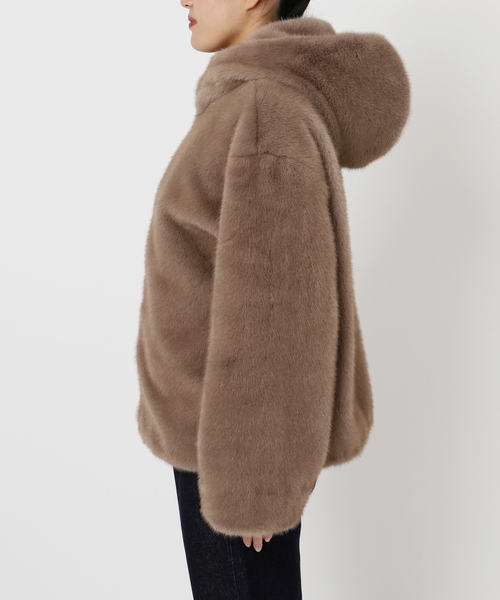 WEB限定/追加》FAKEファーフードブルゾン（その他アウター）｜SLOBE