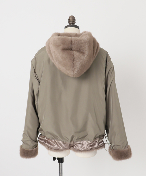 WEB限定/追加》FAKEファーフードブルゾン（その他アウター）｜SLOBE