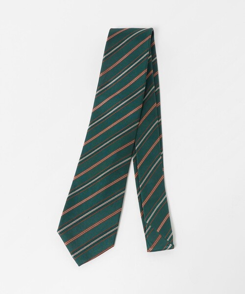 green label relaxing（グリーンレーベルリラクシング）の「GLR 8.0cm ストライプ ネクタイ（ネクタイ・メンズ・ダークグリーン/コバルトブルー・FREE）」の2枚目の写真