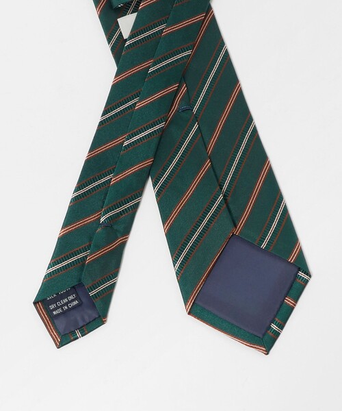 green label relaxing（グリーンレーベルリラクシング）の「GLR 8.0cm ストライプ ネクタイ（ネクタイ・メンズ・ダークグリーン/コバルトブルー・FREE）」の7枚目の写真