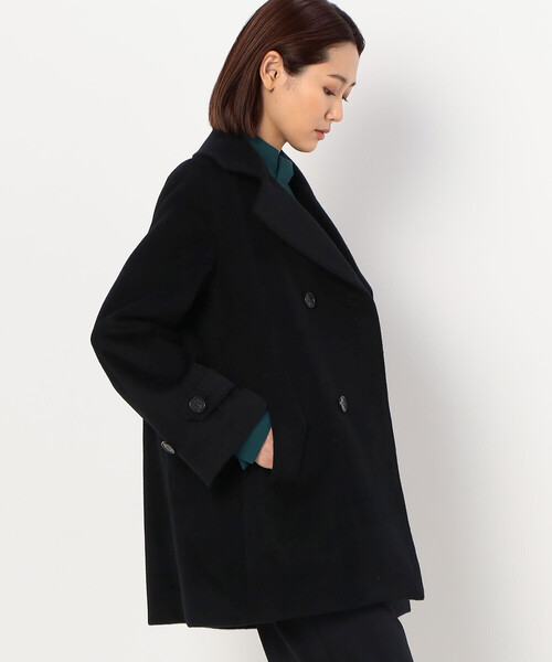 K.T KIYOKO TAKASE(キヨコタカセ)の「〔 Sサイズ 〕 アンゴラウール ピーコート(ピーコート・レディース・ブラック・5号)」の4枚目の写真