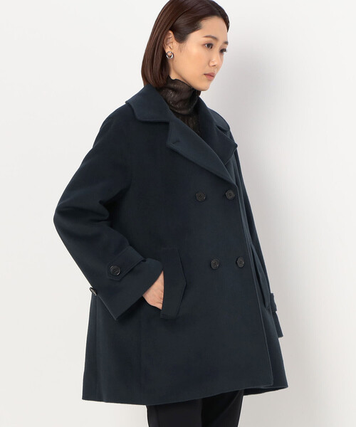 K.T KIYOKO TAKASE(キヨコタカセ)の「〔 Sサイズ 〕 アンゴラウール ピーコート(ピーコート・レディース・ブラック・5号)」の7枚目の写真