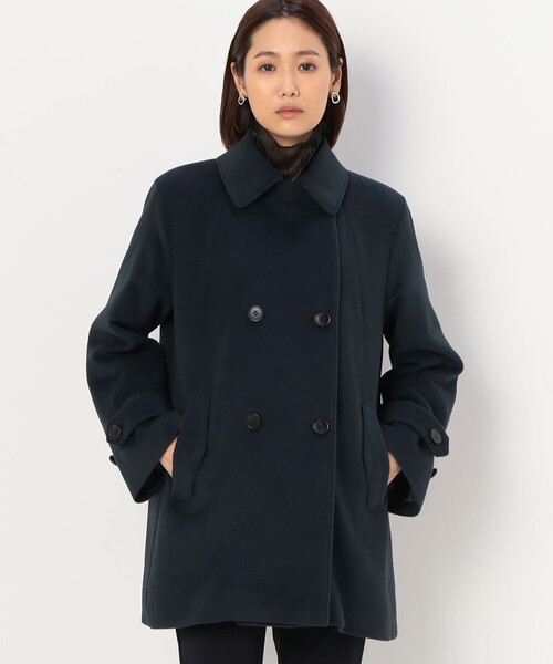 K.T KIYOKO TAKASE(キヨコタカセ)の「〔 Sサイズ 〕 アンゴラウール ピーコート(ピーコート・レディース・ブラック・5号)」の8枚目の写真