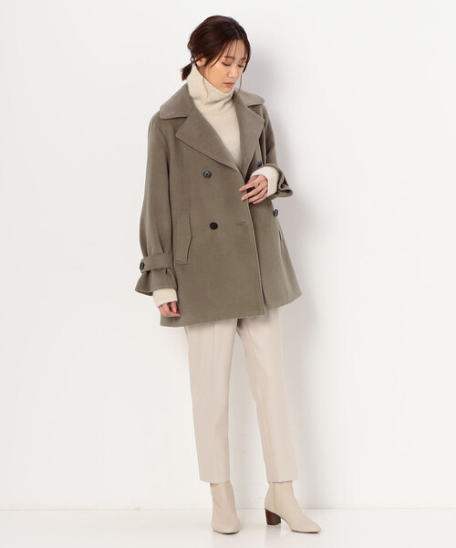 K.T KIYOKO TAKASE(キヨコタカセ)の「〔 Sサイズ 〕 アンゴラウール ピーコート(ピーコート・レディース・ブラック・5号)」の9枚目の写真