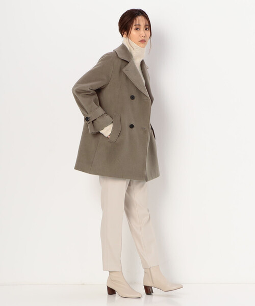 K.T KIYOKO TAKASE(キヨコタカセ)の「〔 Sサイズ 〕 アンゴラウール ピーコート(ピーコート・レディース・ブラック・5号)」の10枚目の写真