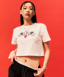SCHISM INDUCING（スキズムインデューシング）の「CUPID CROPPED T-SHIRT, WHITE（Tシャツ/カットソー）」