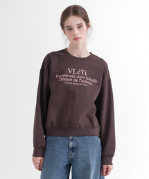 VLETI（ブレッティ）の「[テントダンブル] Tentadumbleロゴクロップフラフスウェットシャツ（ブラウン）（スウェット）」