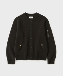 CHUNKY YARN HEAVY CARDIGAN (DARK BROWN)