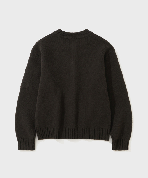 SHIRTER（シャーター）の「CHUNKY YARN HEAVY CARDIGAN (DARK BROWN)（カーディガン/ボレロ・メンズ・その他・SMALL/MEDIUM/LARGE）」の2枚目の写真