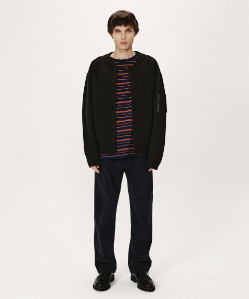 SHIRTER（シャーター）の「CHUNKY YARN HEAVY CARDIGAN (DARK BROWN)（カーディガン/ボレロ・メンズ・その他・SMALL/MEDIUM/LARGE）」の3枚目の写真