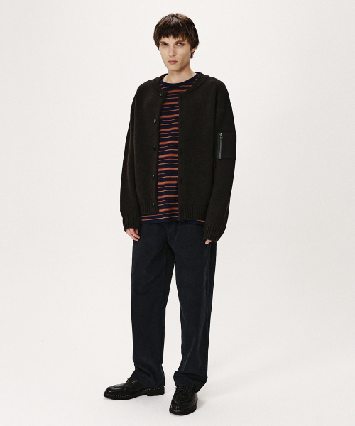 SHIRTER（シャーター）の「CHUNKY YARN HEAVY CARDIGAN (DARK BROWN)（カーディガン/ボレロ・メンズ・その他・SMALL/MEDIUM/LARGE）」の4枚目の写真
