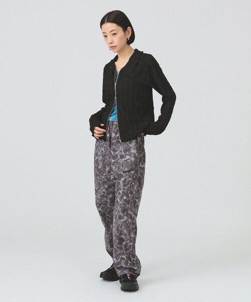 Ray BEAMS（レイビームス）の「カット ジャカード ジップ シャツ（Tシャツ/カットソー・レディース・ブラック/オフホワイト/クリーム・ONE SIZE）」の9枚目の写真