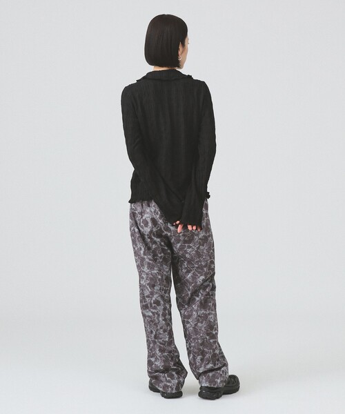 Ray BEAMS（レイビームス）の「カット ジャカード ジップ シャツ（Tシャツ/カットソー・レディース・ブラック/オフホワイト/クリーム・ONE SIZE）」の10枚目の写真