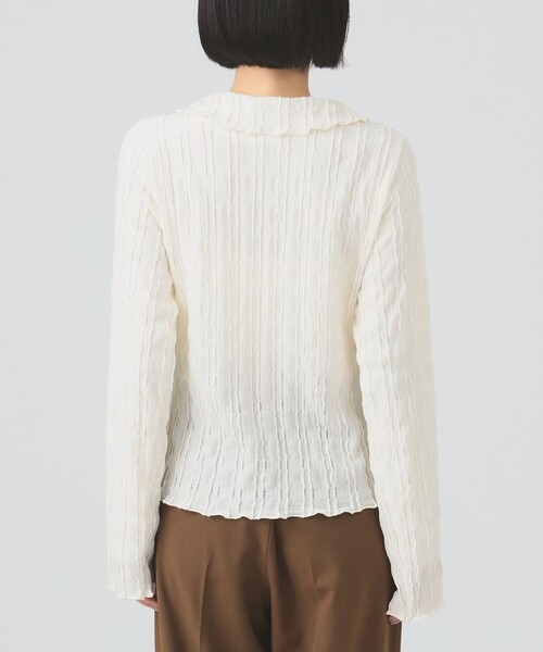 Ray BEAMS(レイビームス)の「カット ジャカード ジップ シャツ(Tシャツ/カットソー・レディース・ブラック/オフホワイト/クリーム・ONE SIZE)」の18枚目の写真