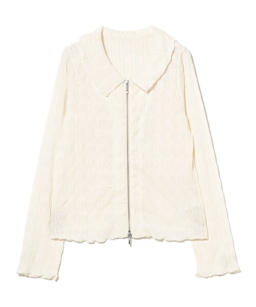 Ray BEAMS(レイビームス)の「カット ジャカード ジップ シャツ(Tシャツ/カットソー・レディース・ブラック/オフホワイト/クリーム・ONE SIZE)」の22枚目の写真