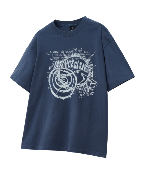 MOZMOZ(モズモズ)の「プラネットオーバーサイズピグメント半袖Tシャツブルー(Tシャツ/カットソー・レディース・その他・XL/XXL/M)」の1枚目の写真