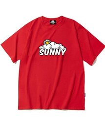 サニー&クラウドグラフィックTシャツ - レッド