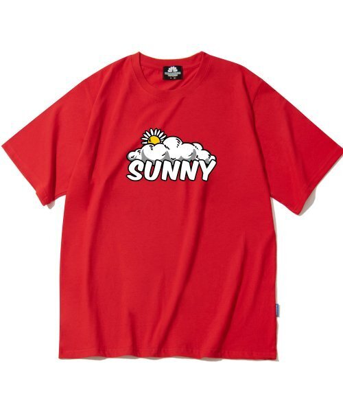 TRIPSHION(トリップション)の「サニー&クラウドグラフィックTシャツ - レッド(Tシャツ/カットソー・メンズ・その他・LARGE/MEDIUM/X-LARGE)」の1枚目の写真