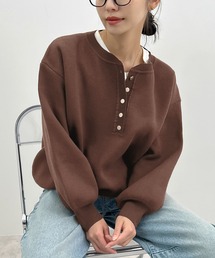 ヘンリーネックニットPO