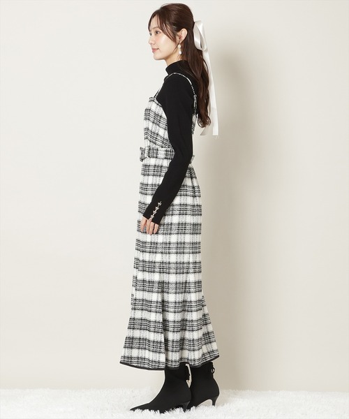 WILLSELECTION(ウィルセレクション)の「ベルト付きVカットマーメイドキャミワンピース(ワンピース・レディース・ブラック系その他/チャコールグレー/ピンク・FREE)」の5枚目の写真