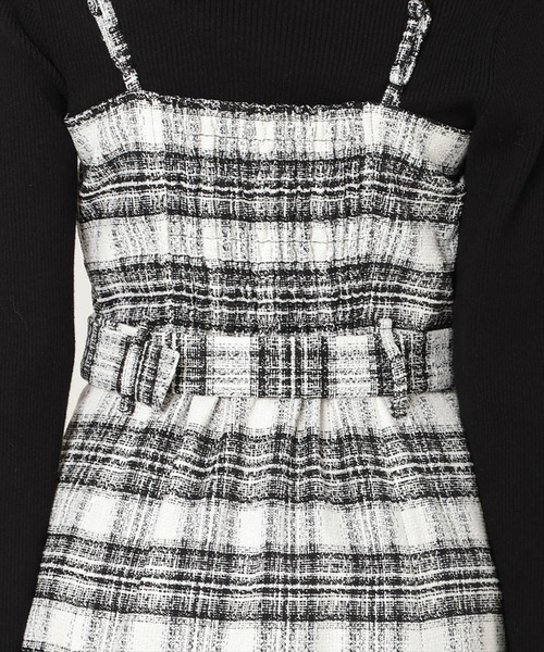 WILLSELECTION(ウィルセレクション)の「ベルト付きVカットマーメイドキャミワンピース(ワンピース・レディース・ブラック系その他/チャコールグレー/ピンク・FREE)」の8枚目の写真