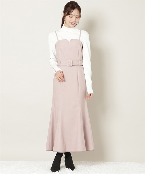 WILLSELECTION(ウィルセレクション)の「ベルト付きVカットマーメイドキャミワンピース(ワンピース・レディース・ブラック系その他/チャコールグレー/ピンク・FREE)」の18枚目の写真