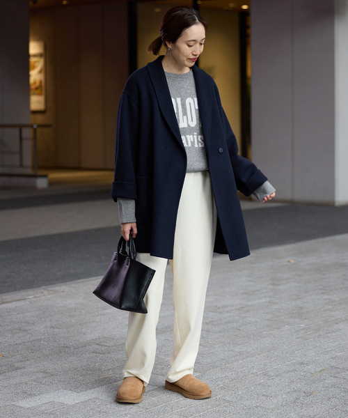 SLOBE IENA（スローブイエナ）の「CHARLOTTE ロゴニット（ニット/セーター・レディース・ベージュ/グレー/ブラック・FREE）」の13枚目の写真